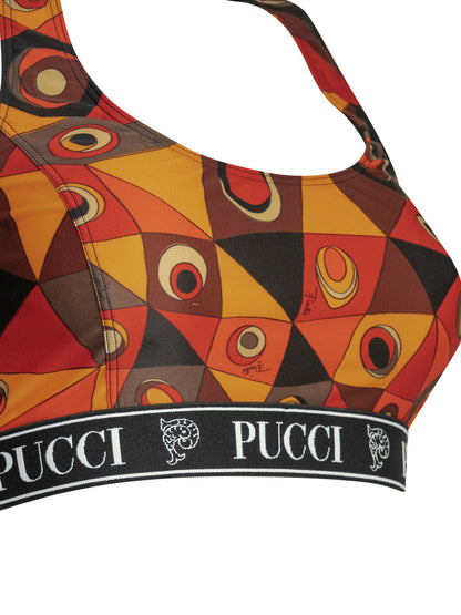 Pucci "Occhi" Top bra - Orange
