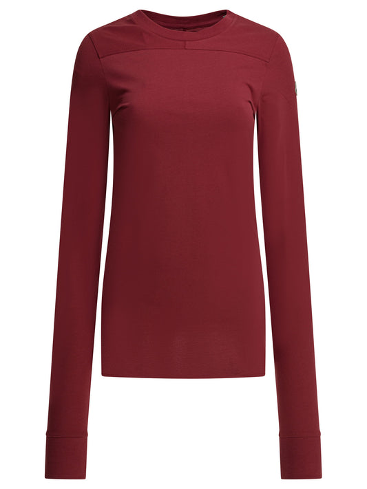 Rick Owens Cotton jersey T-shirt x Moncler - Red
