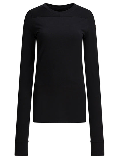 Rick Owens Cotton jersey T-shirt x Moncler - Black