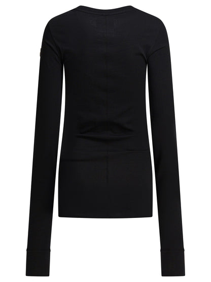 Rick Owens Cotton jersey T-shirt x Moncler - Black