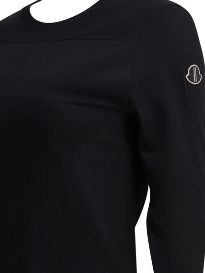 Rick Owens Cotton jersey T-shirt x Moncler - Black