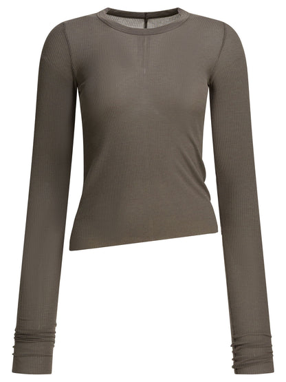 Rick Owens Silk-blend crew-neck T-shirt - Grey