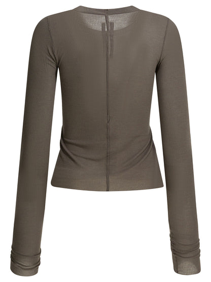 Rick Owens Silk-blend crew-neck T-shirt - Grey