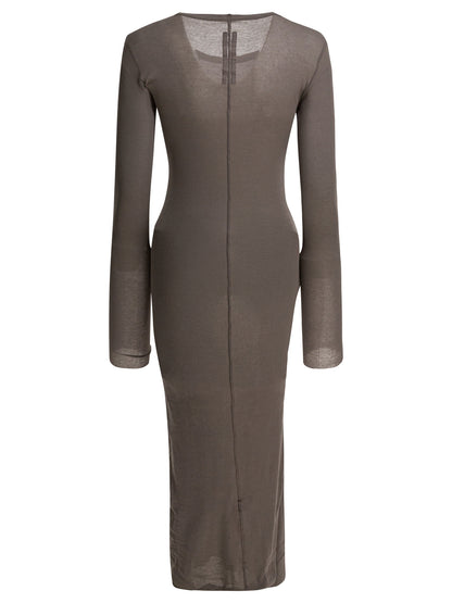 Rick Owens Cotton midi dress - Brown