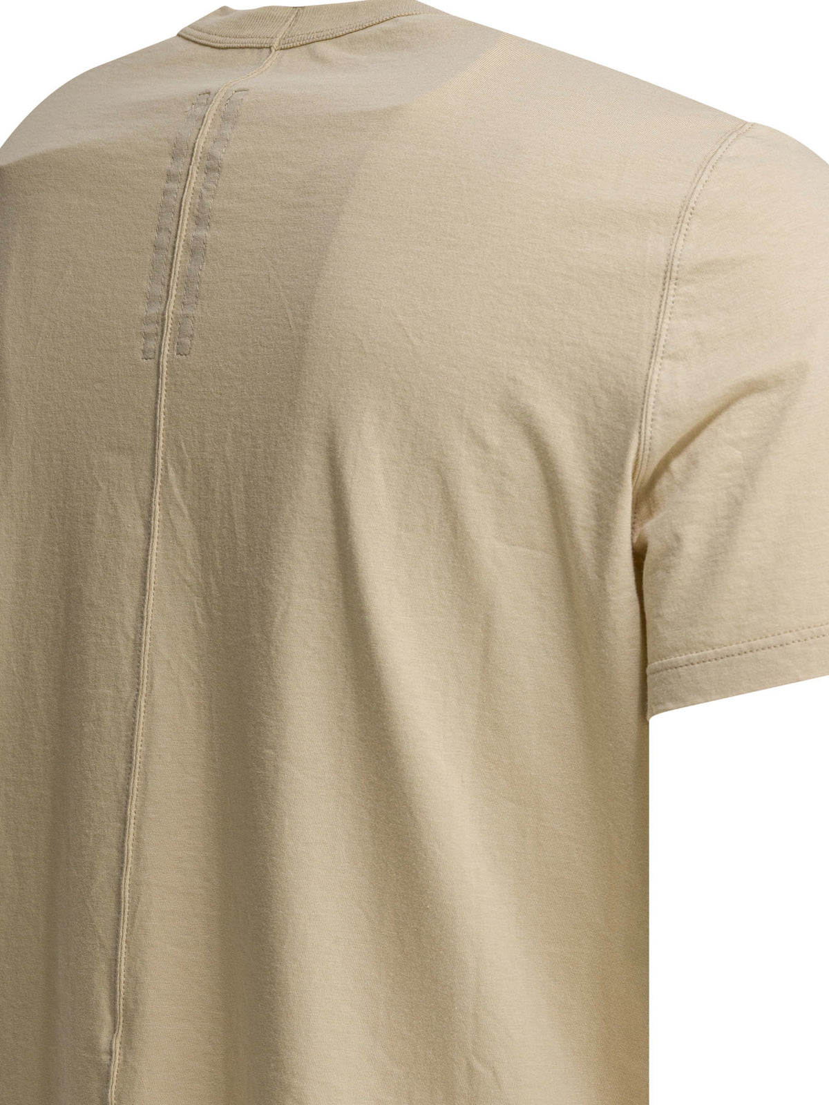 Rick Owens "Temple Short Level T" Crewneck T-shirt - Beige