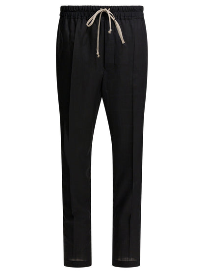 Rick Owens "Drawstring Slim Long" Pants - Black
