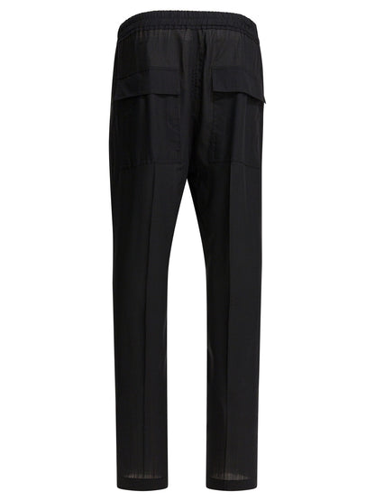 Rick Owens "Drawstring Slim Long" Pants - Black