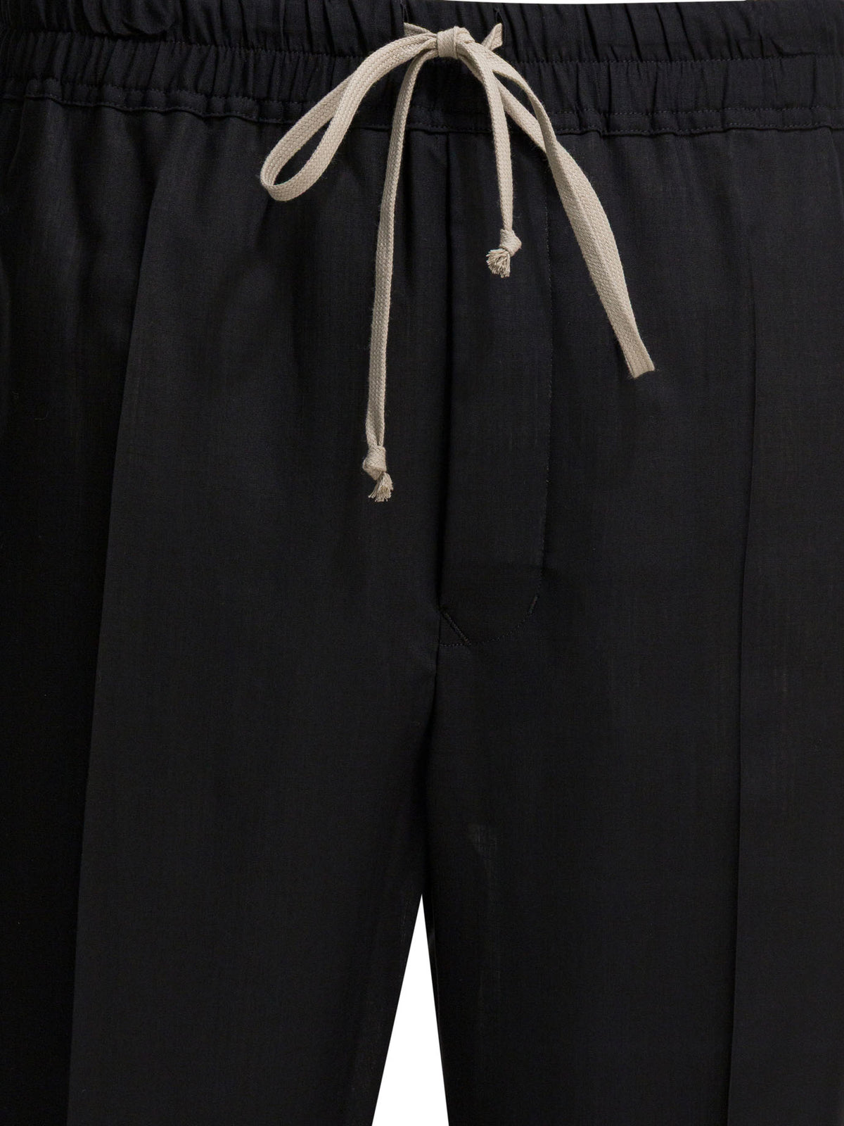 Rick Owens "Drawstring Slim Long" Pants - Black