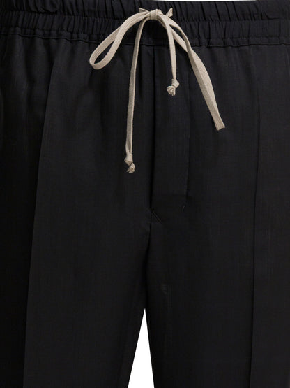 Rick Owens "Drawstring Slim Long" Pants - Black