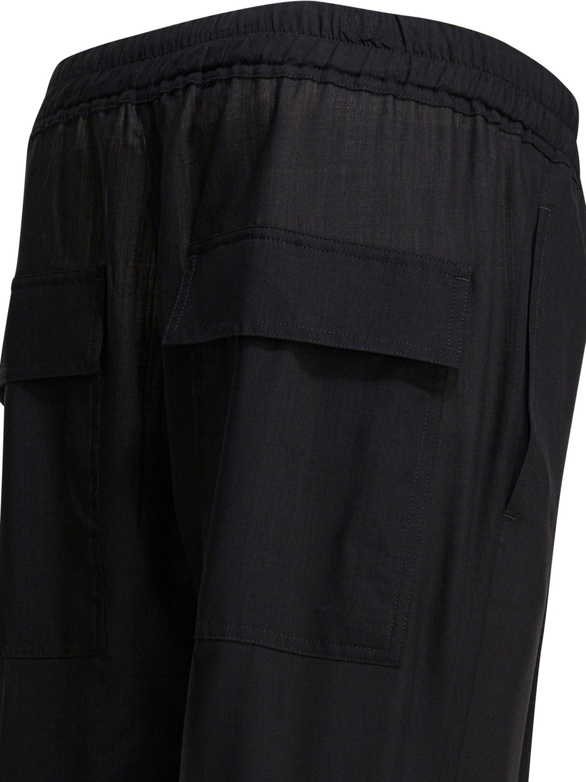 Rick Owens "Drawstring Slim Long" Pants - Black