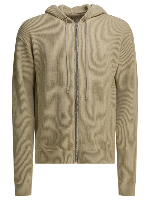 Rick Owens "Temple" zippered sweater - Beige