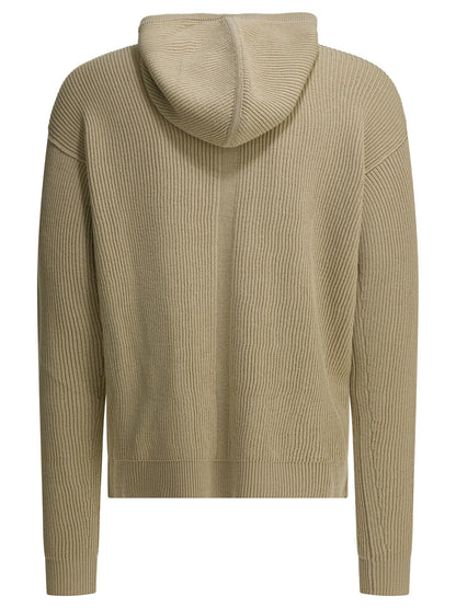 Rick Owens "Temple" zippered sweater - Beige