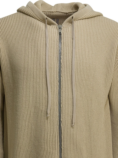 Rick Owens "Temple" zippered sweater - Beige