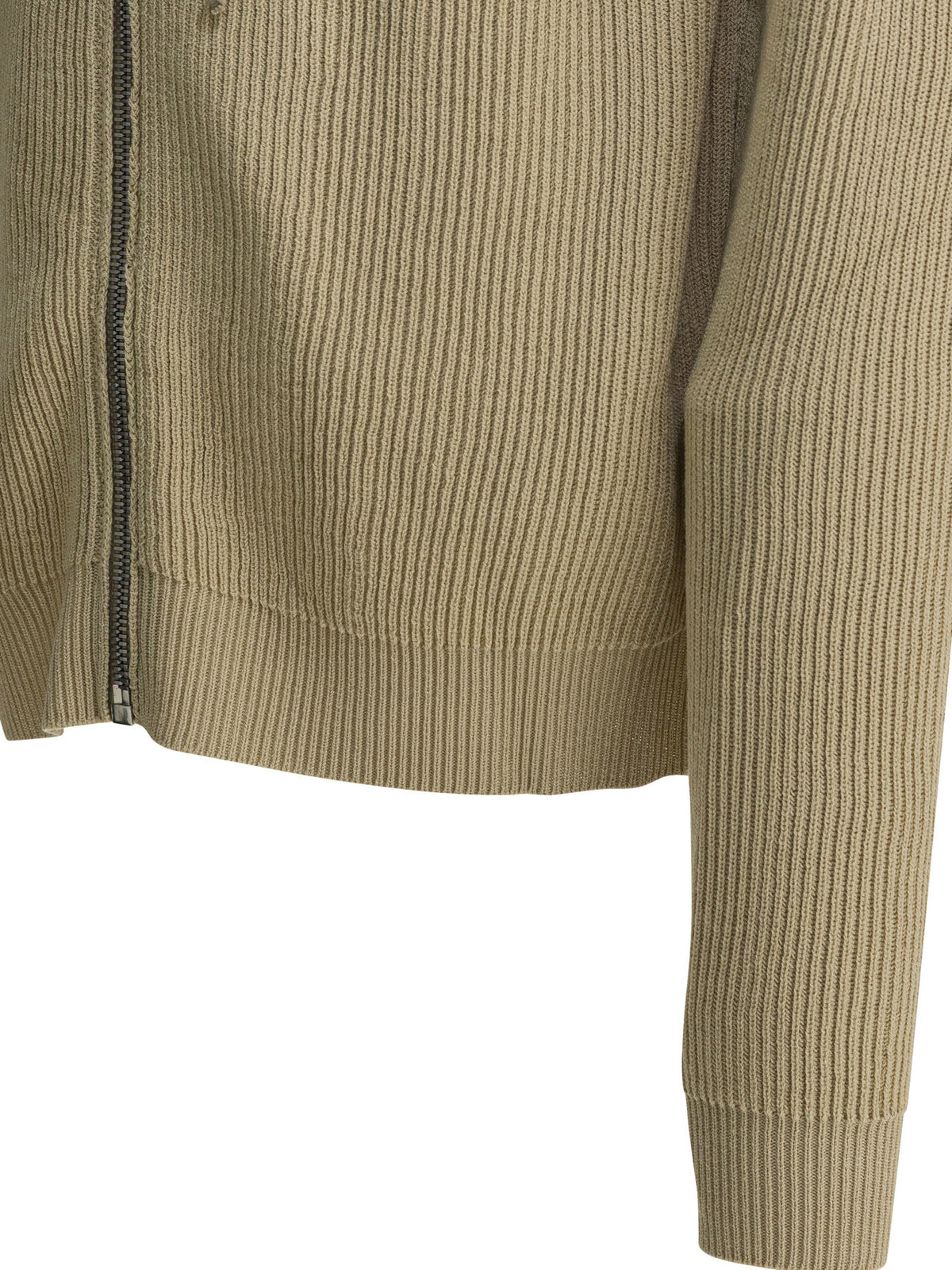 Rick Owens "Temple" zippered sweater - Beige