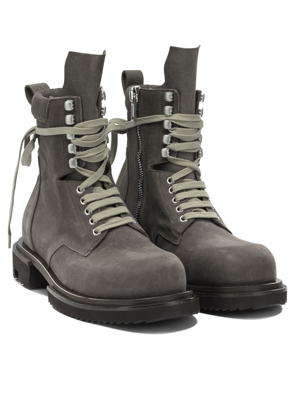 Rick Owens "Low Army Gabe" lace-up boots - Grey