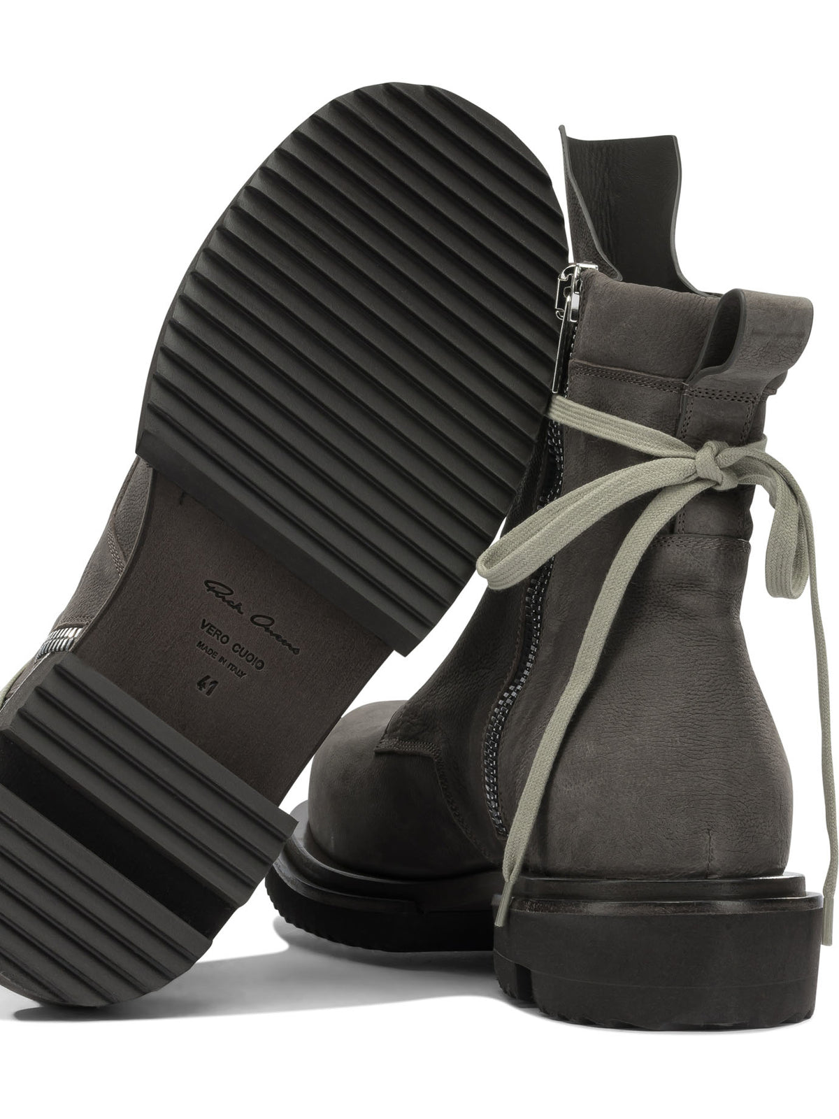 Rick Owens "Low Army Gabe" lace-up boots - Grey