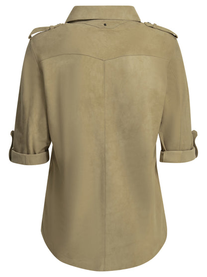 Salvatore Santoro Casual suede shirt - Beige
