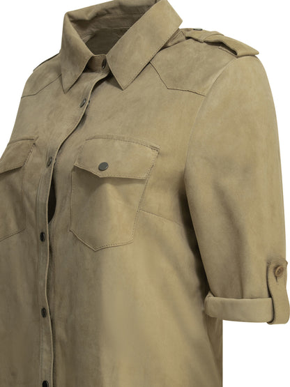 Salvatore Santoro Casual suede shirt - Beige