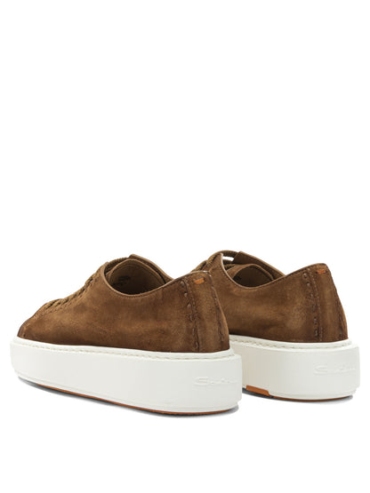 Santoni "Clean Row" low top sneakers - Brown