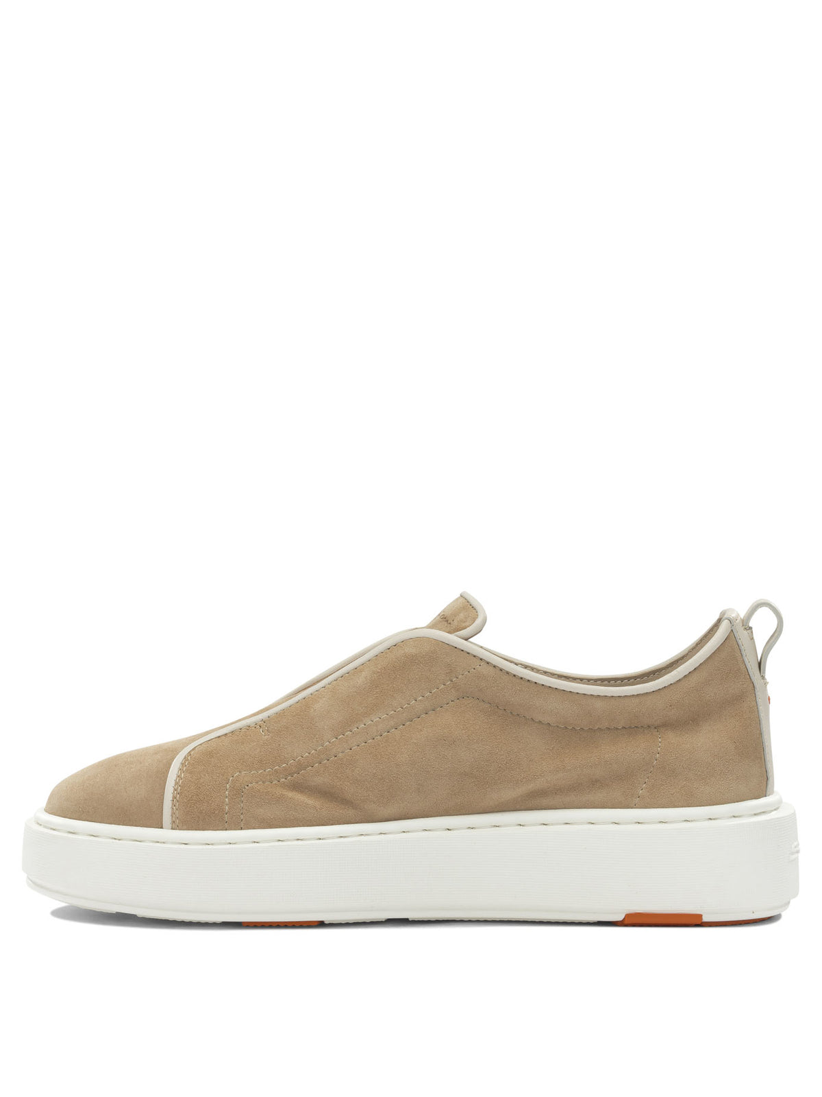Santoni Low suede sneakers - Beige