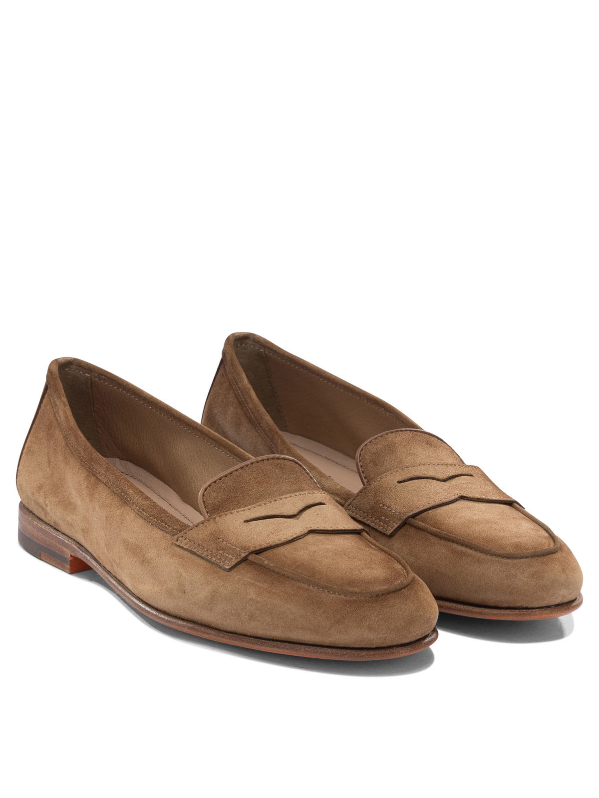 Santoni "Carla" suede loafers - Beige