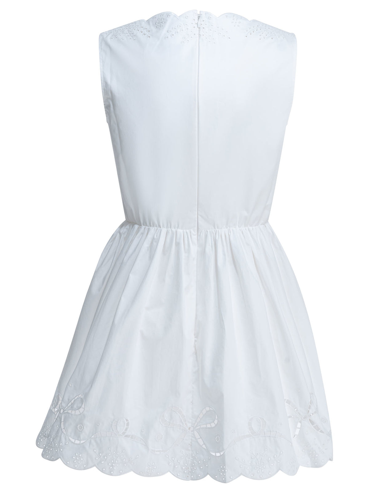 Self-Portrait Short flared dress - White
