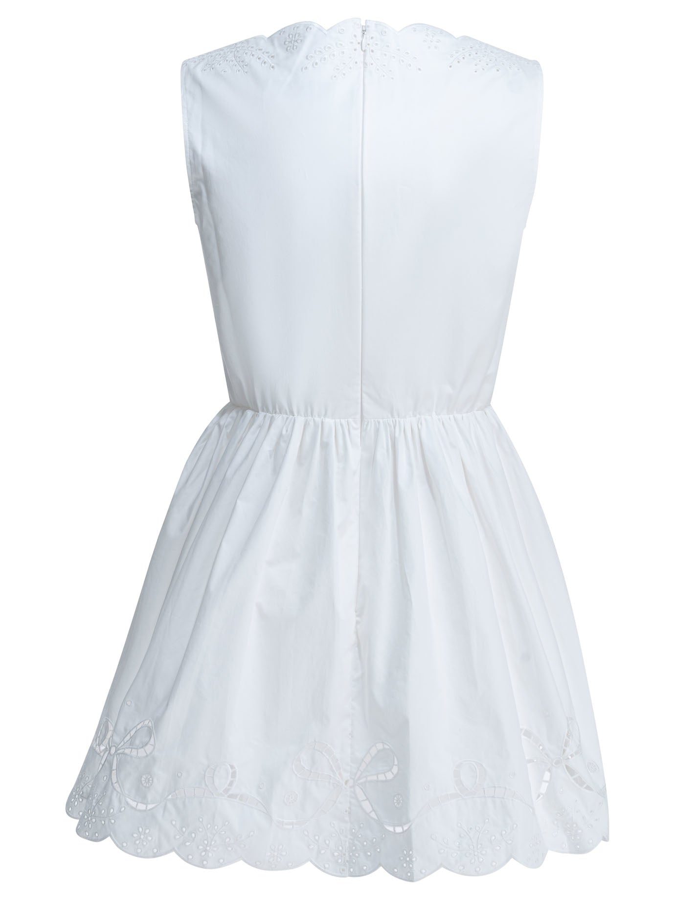 Self-Portrait Short flared dress - White