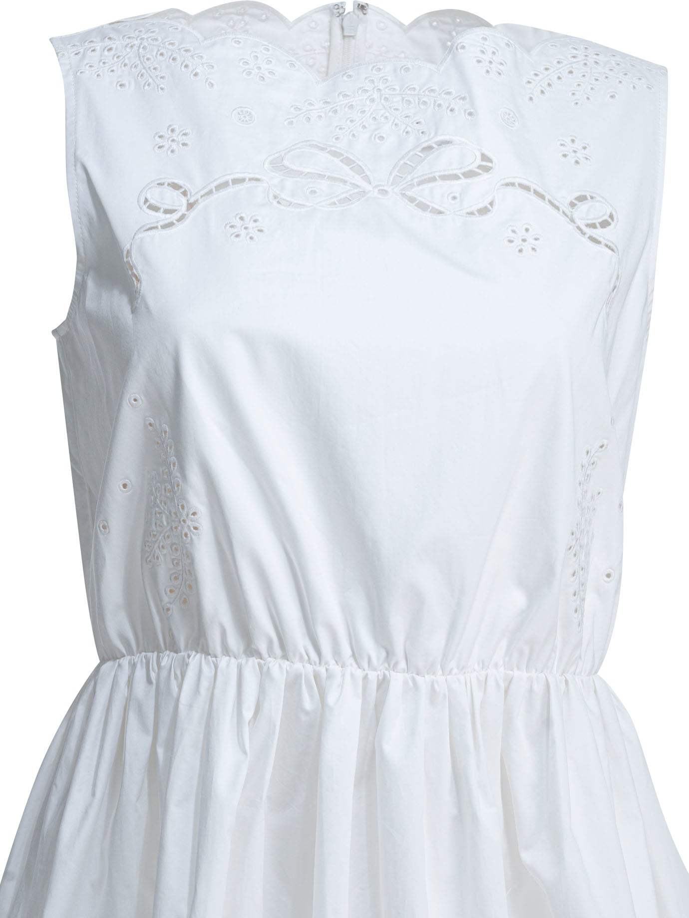 Self-Portrait Short flared dress - White