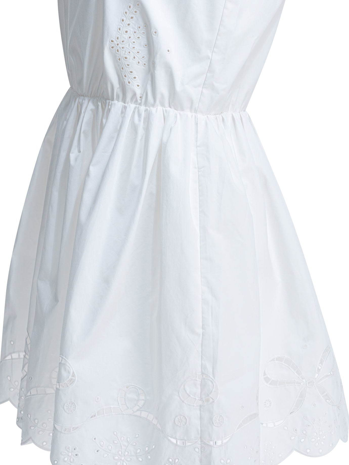 Self-Portrait Short flared dress - White
