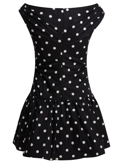 Self-Portrait Short flared dress - Black