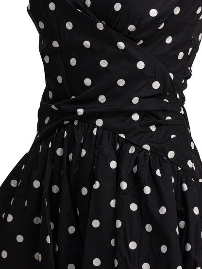 Self-Portrait Short flared dress - Black