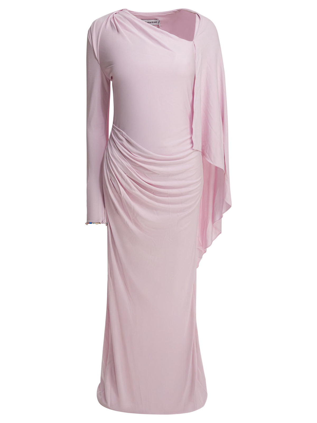 Self-Portrait Long draped jersey dress - Pink