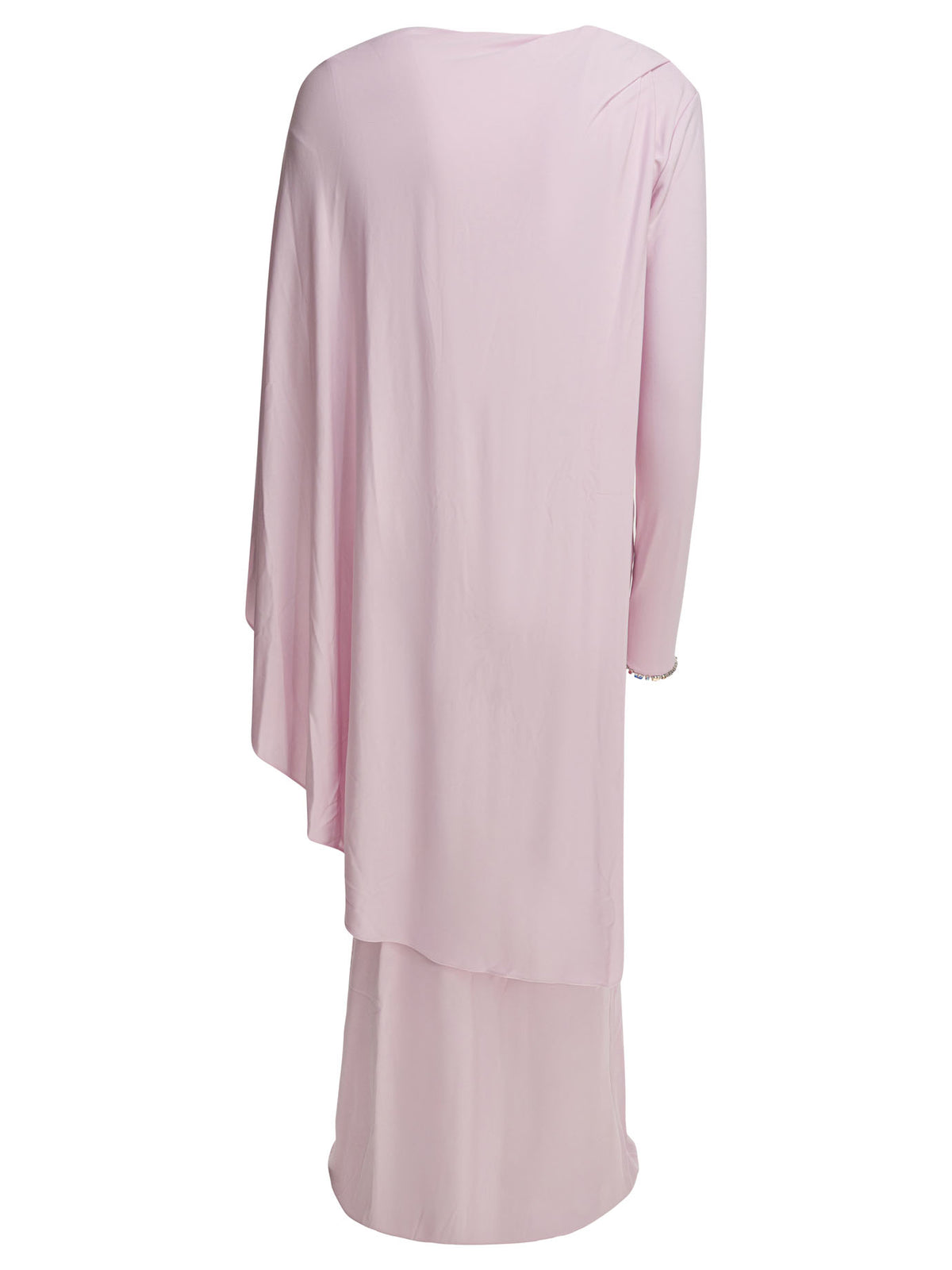 Self-Portrait Long draped jersey dress - Pink