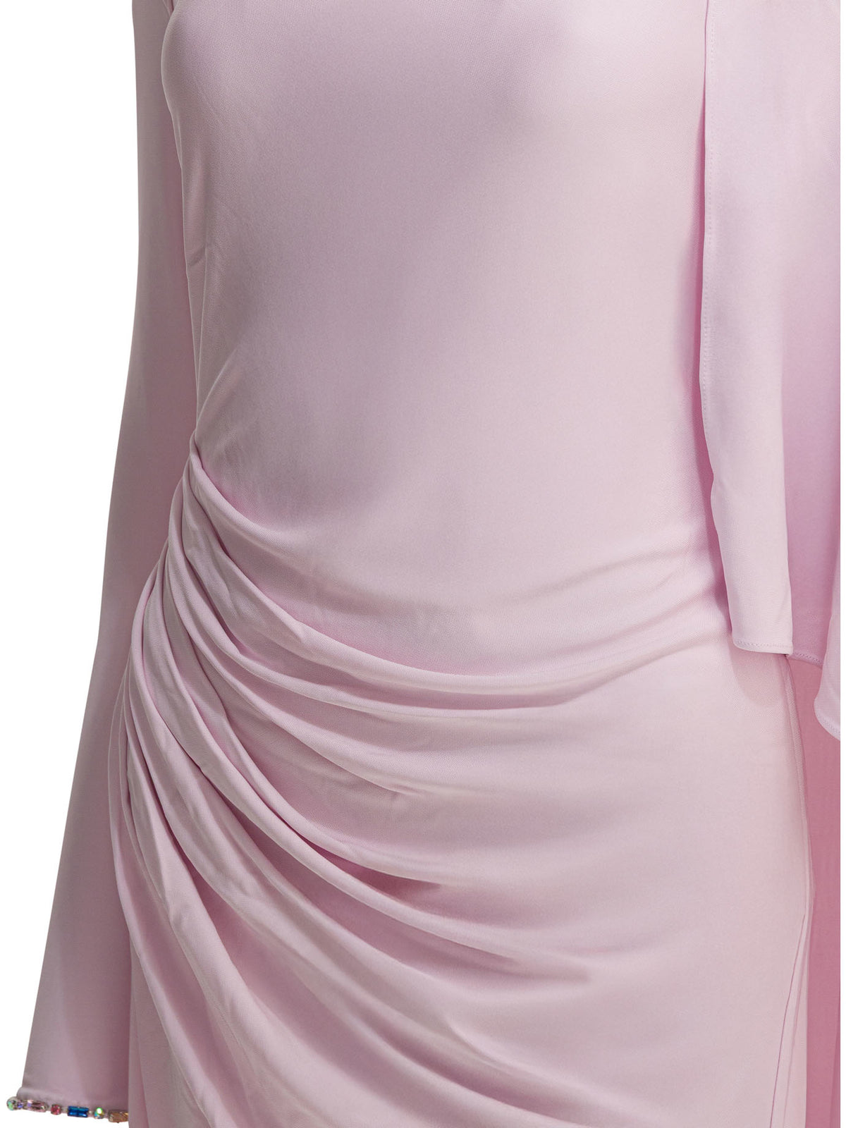 Self-Portrait Long draped jersey dress - Pink
