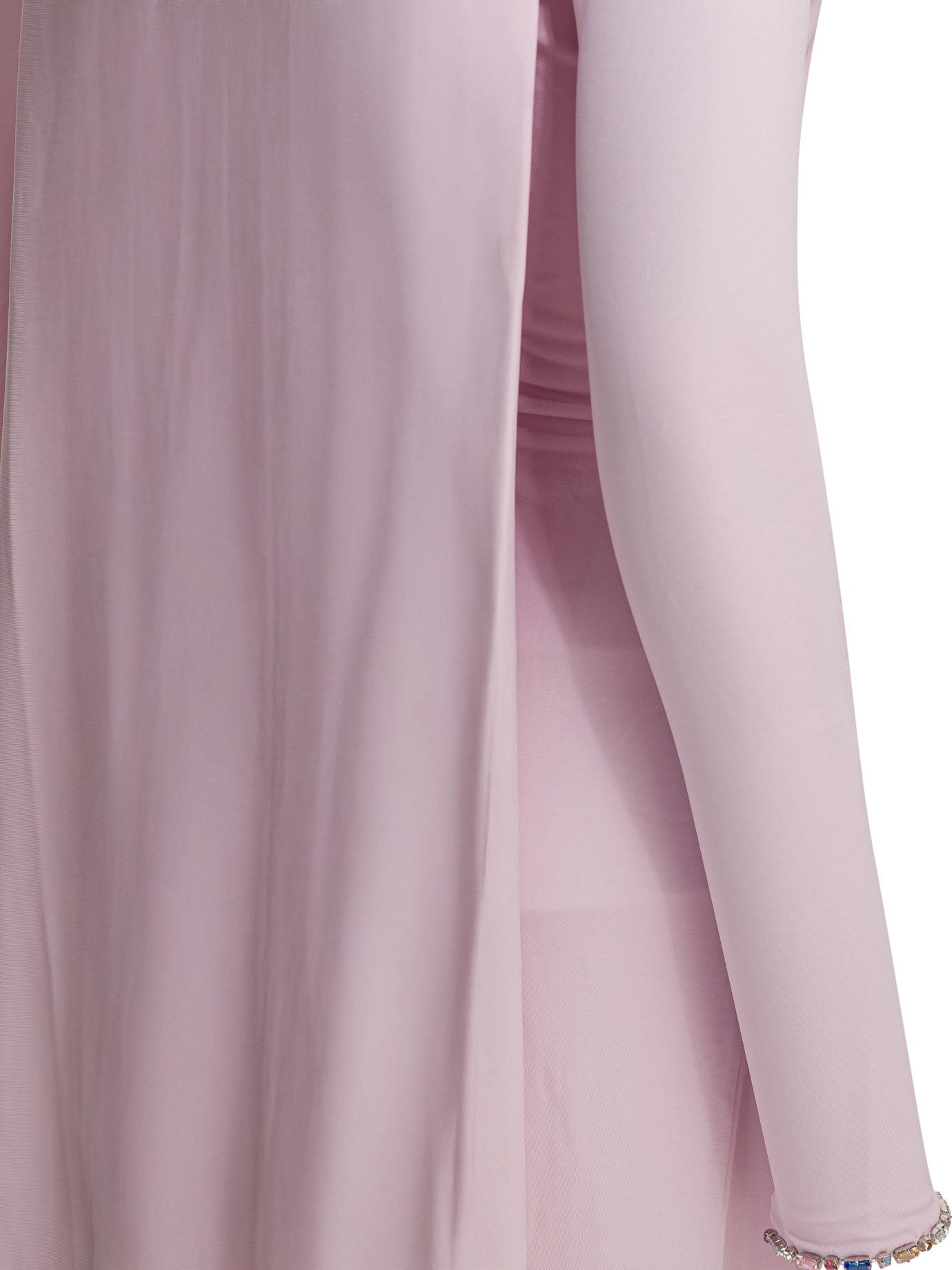 Self-Portrait Long draped jersey dress - Pink