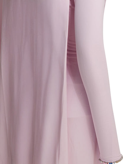 Self-Portrait Long draped jersey dress - Pink