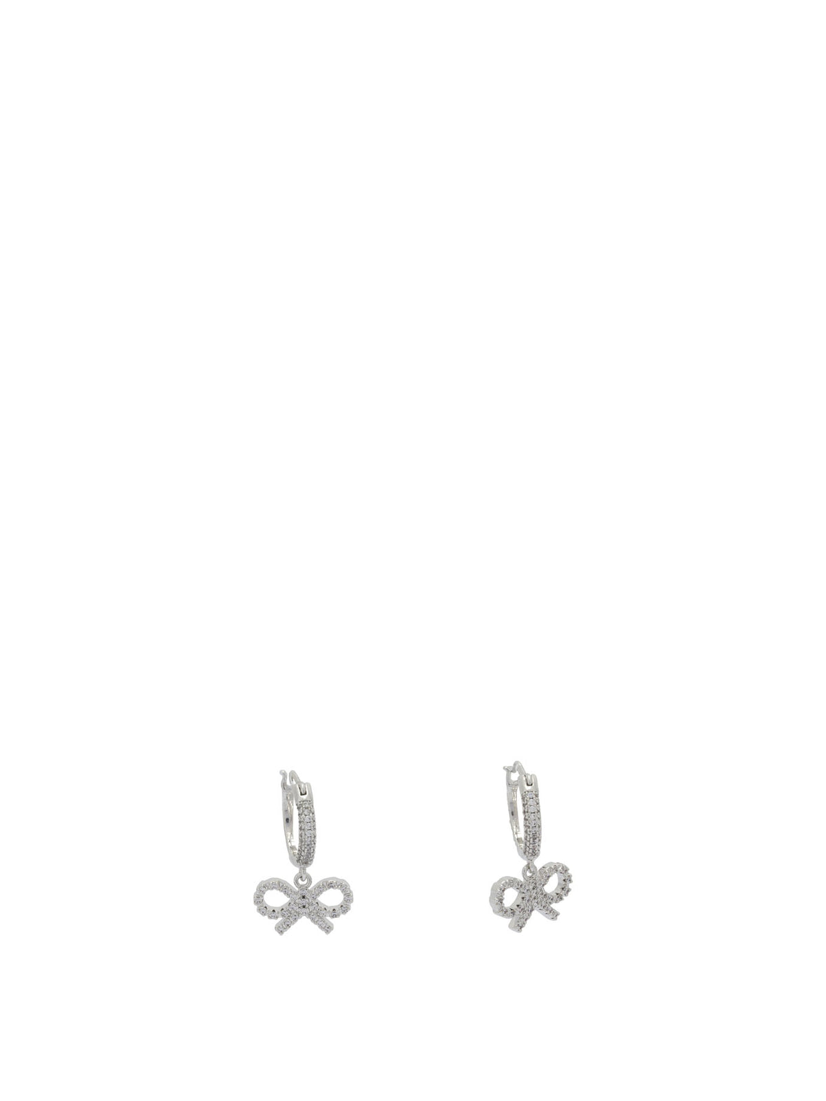 Self-Portrait Hoop earrings with bow - Silver