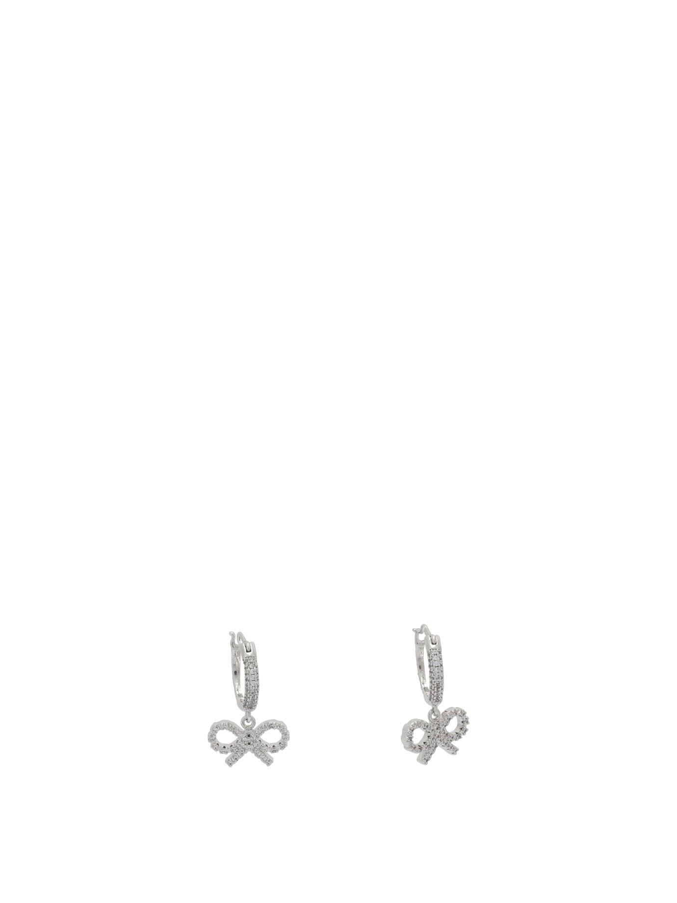 Self-Portrait Hoop earrings with bow - Silver