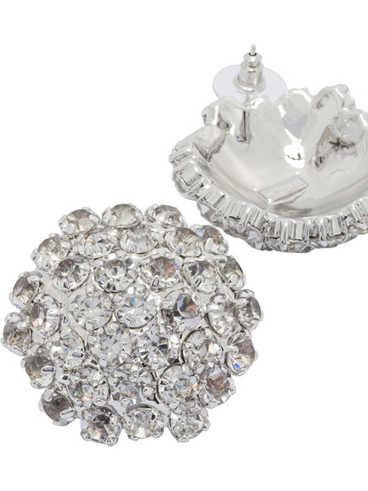 Self-Portrait Earrings with crystals - Silver