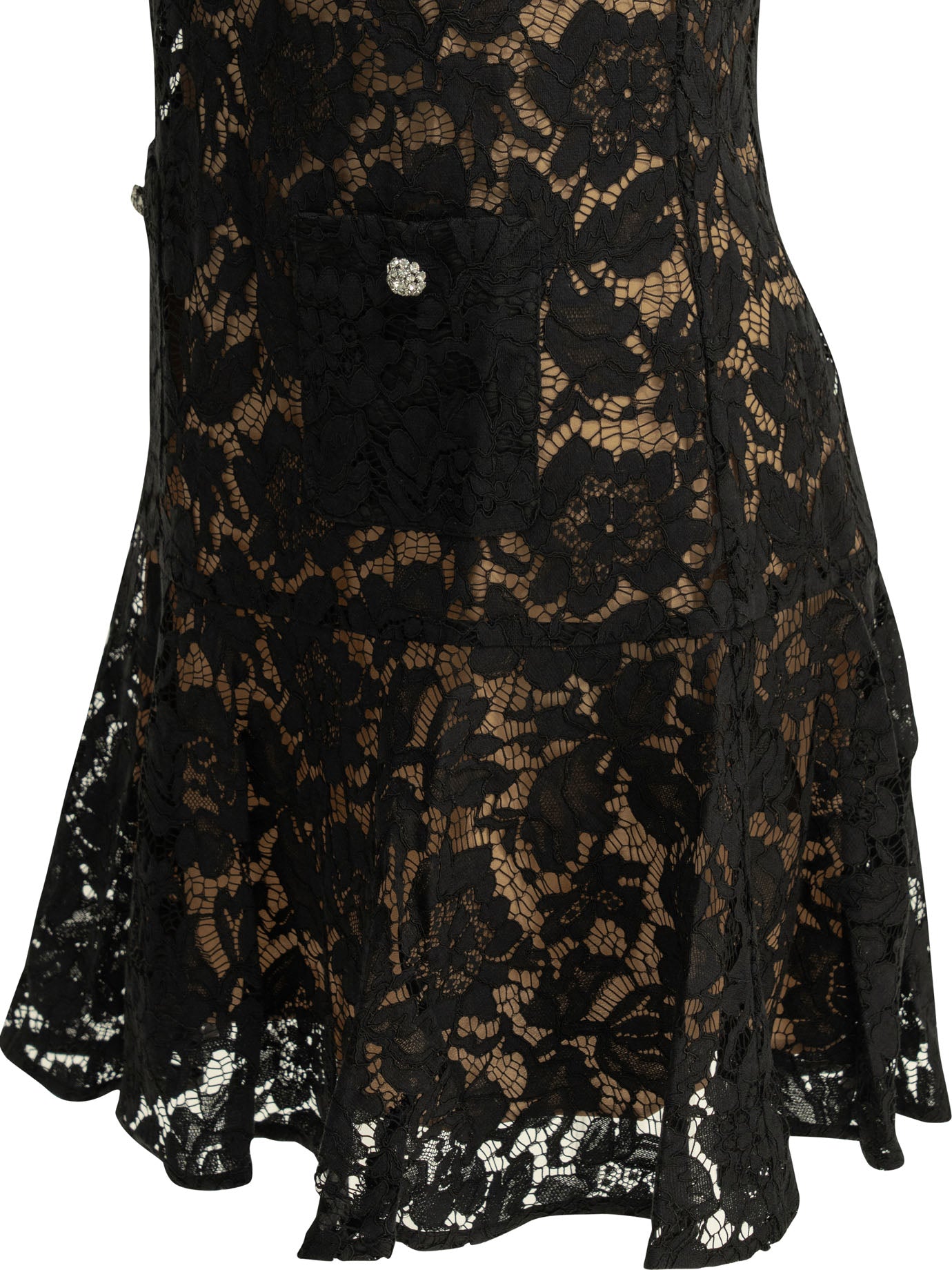 Self-Portrait Embroidered short dress - Black