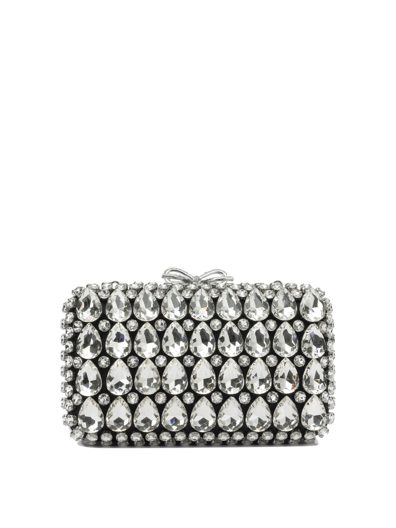 Self-Portrait Clutch with crystals - Black