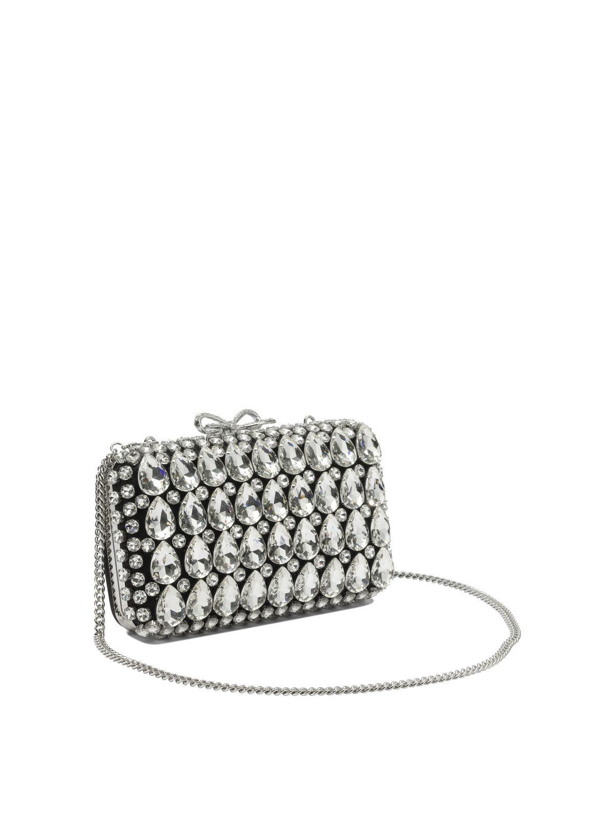 Self-Portrait Clutch with crystals - Black