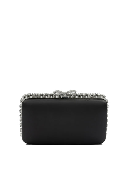 Self-Portrait Clutch with crystals - Black