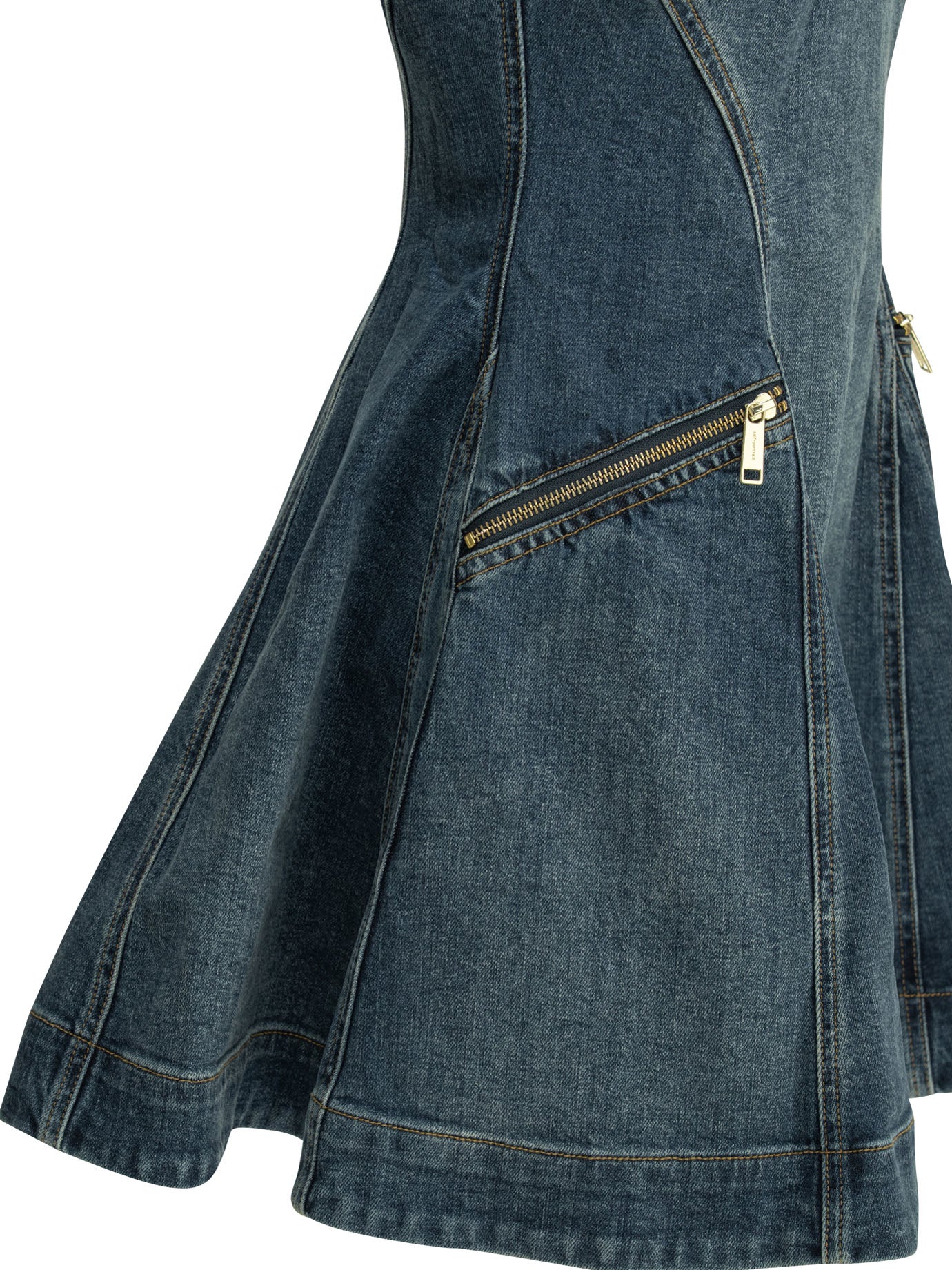 Self-Portrait Short flared dress - Blue