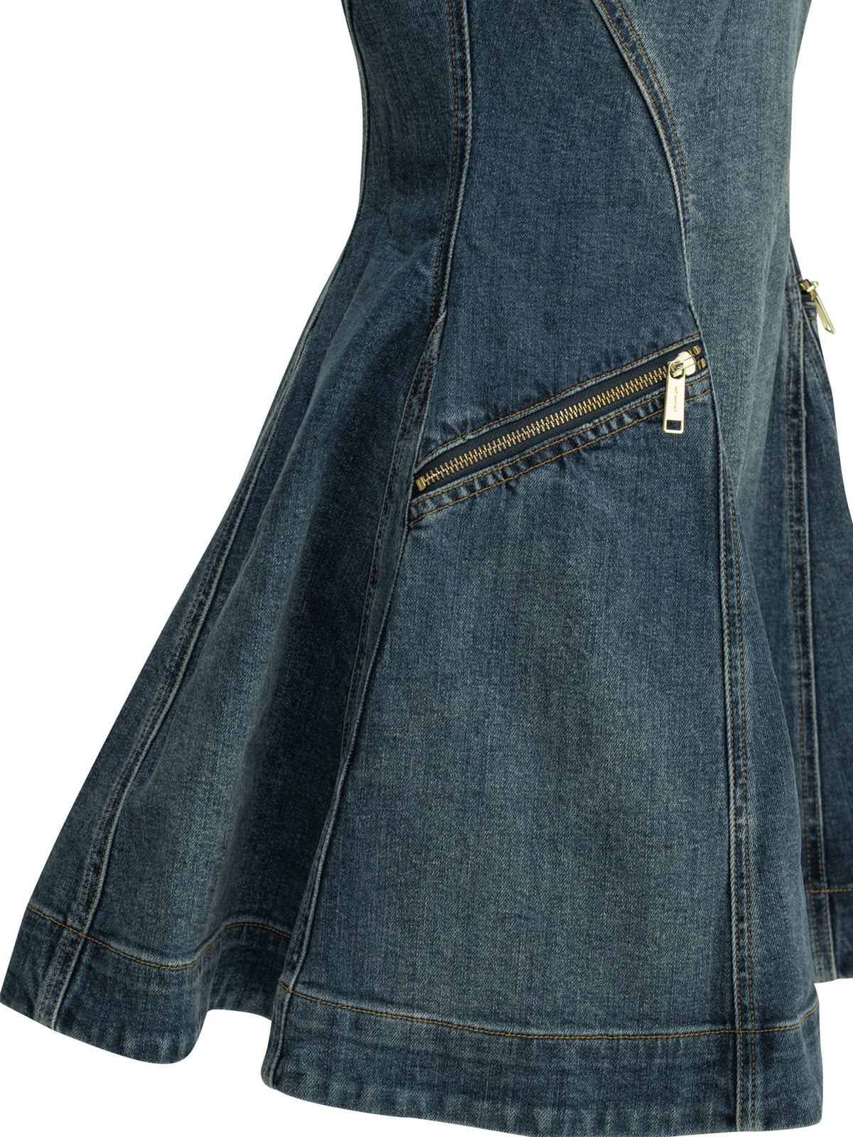 Self-Portrait Short flared dress - Blue