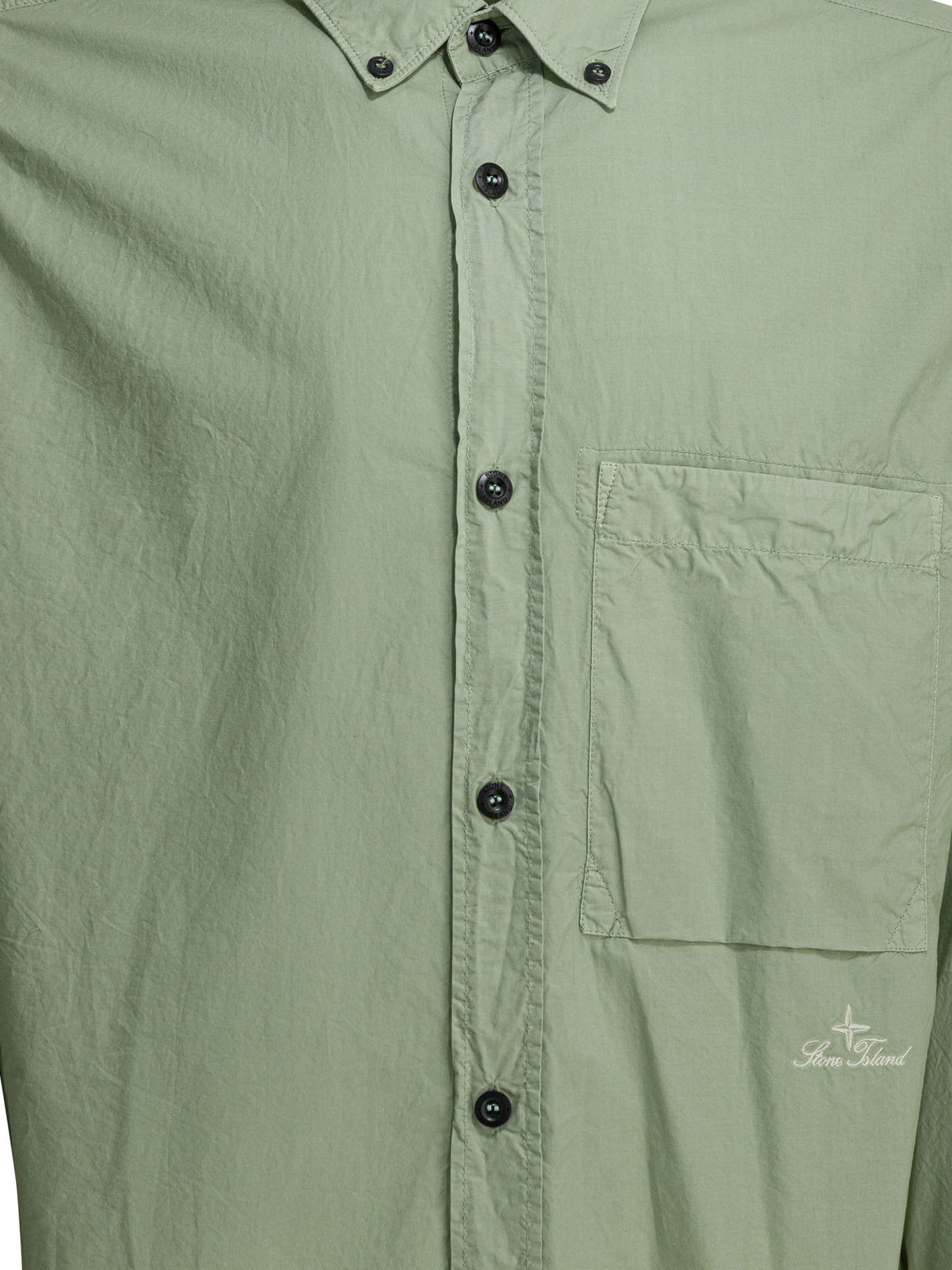 Stone Island Casual shirt with logo - Green