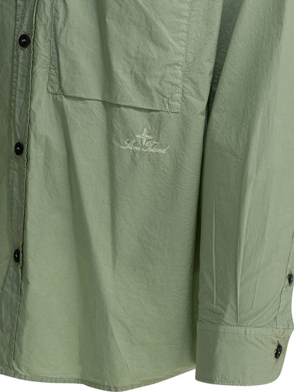 Stone Island Casual shirt with logo - Green
