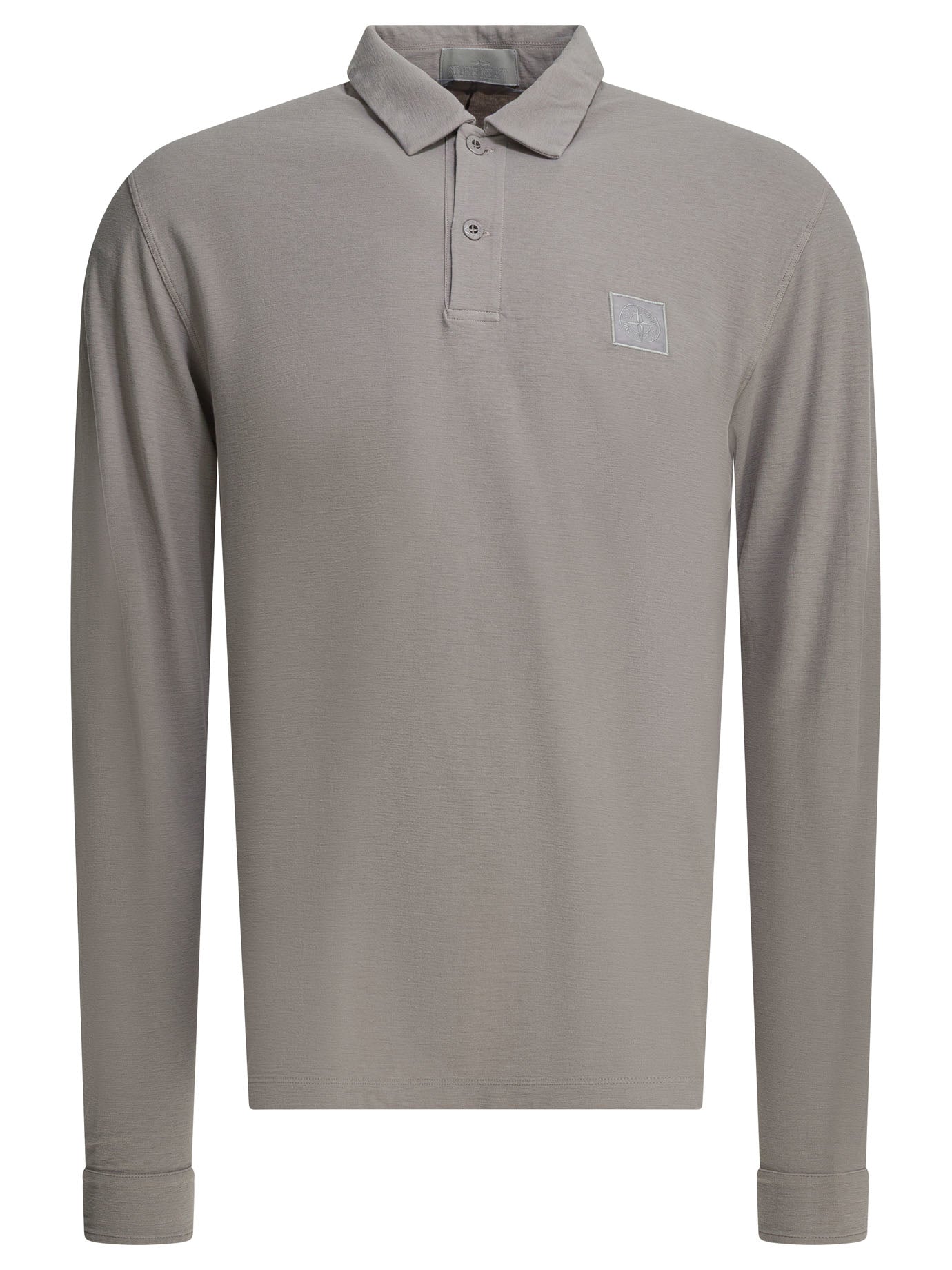 Stone Island Polo shirt with buttons and logo - Grey