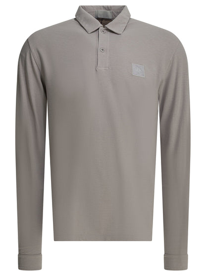 Stone Island Polo shirt with buttons and logo - Grey