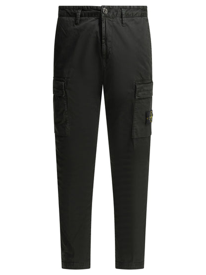 Stone Island "Old Effect" cargo pants - Black